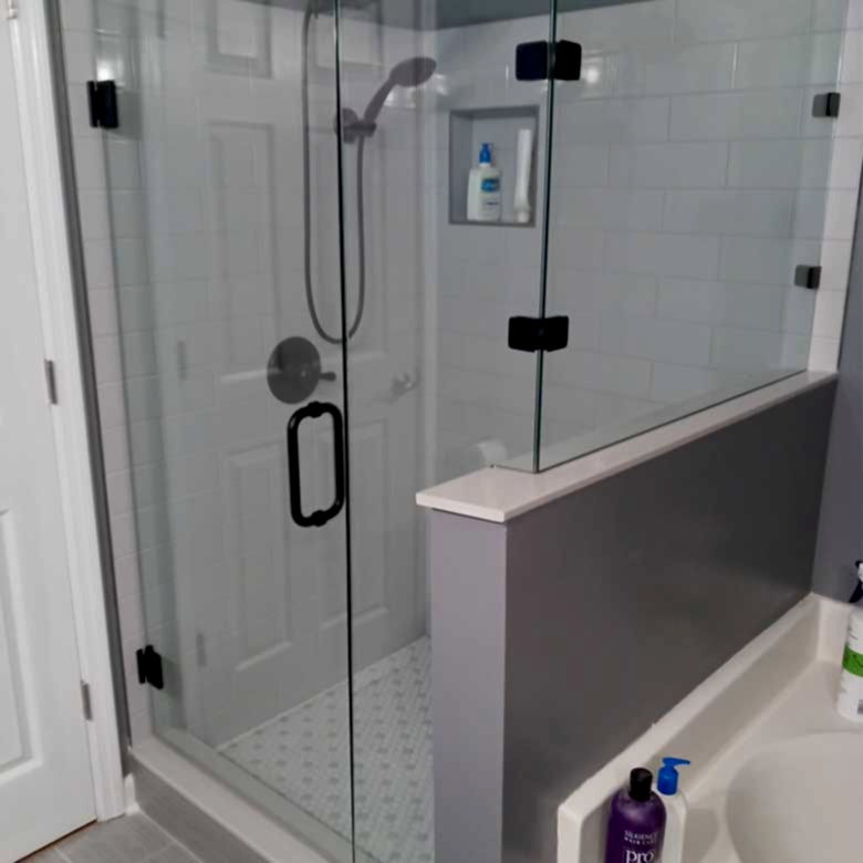 glass shower enclosure and door
