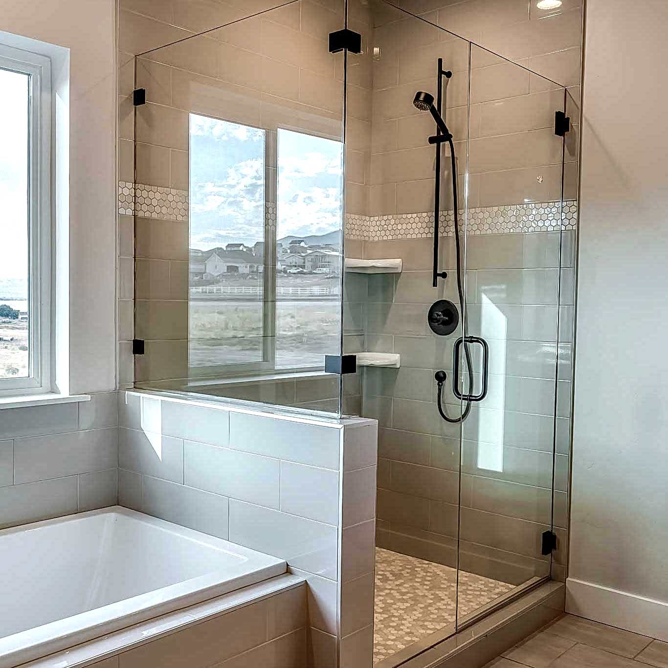 frameless glass shower door